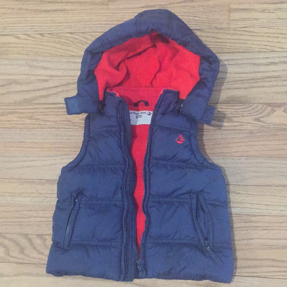 JoJo Maman Bebe vest with detachable hood